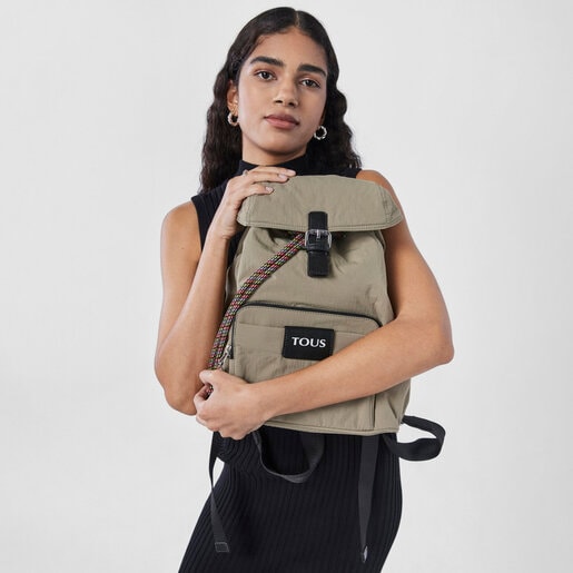 Khaki TOUS Empire Cotton Backpack