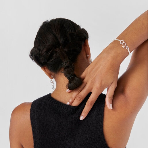 Silver Tsuri Cultured pearl Bracelet