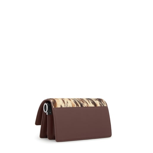 Bandolera de piel pequeña marrón Audree Wild