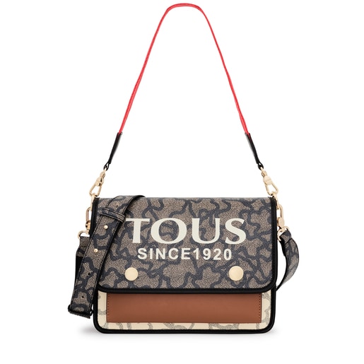 Sac à bandoulière Audree Kaos Icon moyen noir et beige