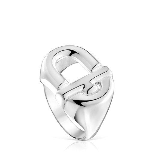 Anello a sigillo in argento TOUS MANIFESTO