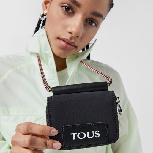 Monedero mediano negro TOUS Empire Cotton