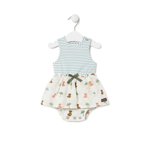 Baby bodysuit with skirt in Jungle one colour