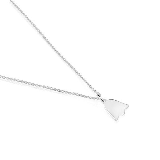Short silver tulip Necklace TOUS Motifs