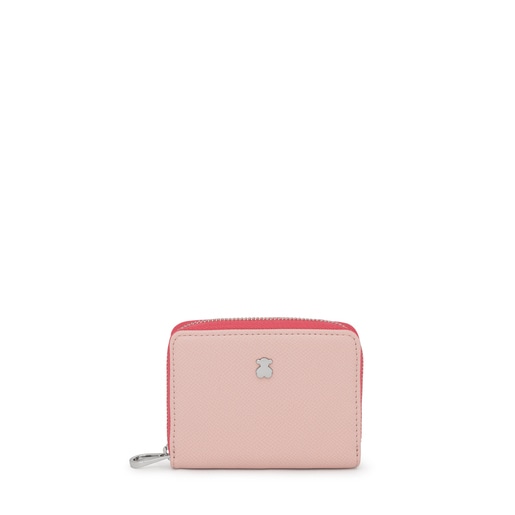 Medium pink and beige New Dubai Change purse | TOUS