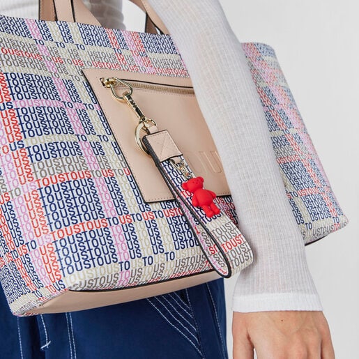 Beige TOUS Cecilia Ribbon Square Key ring