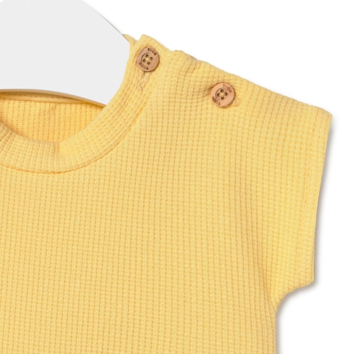 Baby bodysuit with skirt in Classic yellow