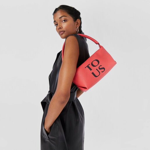 Bolso de hombro de piel coral TOUS Balloon
