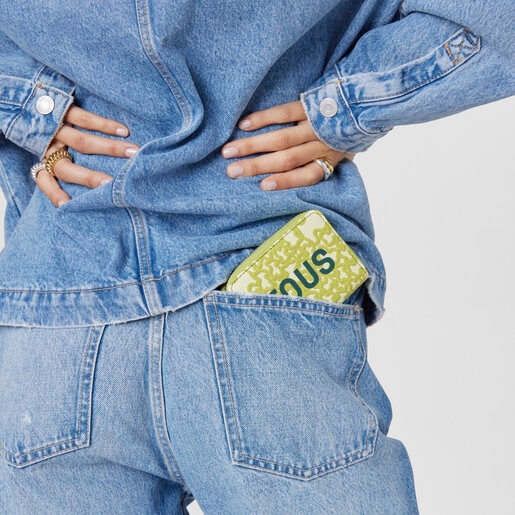 ארנק מטבעות מסדרת Kaos Mini Evolution בצבע ירוק ליים