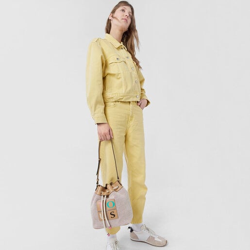 ピンクのバケツバッグ TOUS Yummy