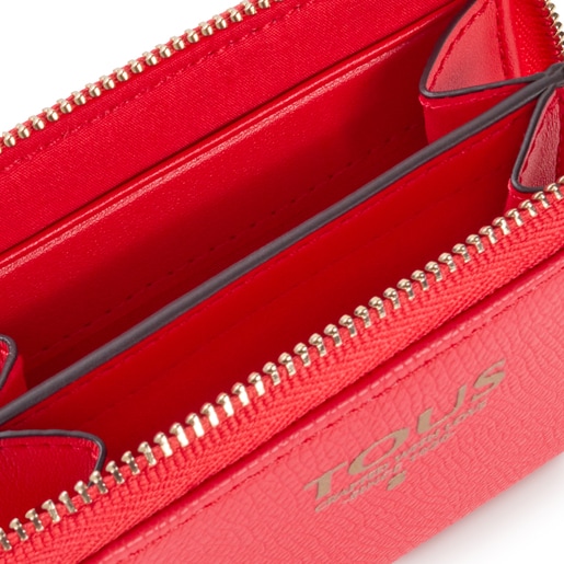 レッドカラーのミディアムコインパース TOUS Funny