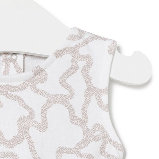 Baby girls bodysuit with skirt in Kaos beige