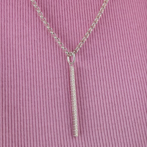 Серебряная подвеска в виде полоски Straight