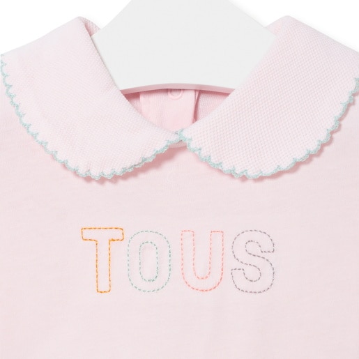 Baby bodysuit in plain pink