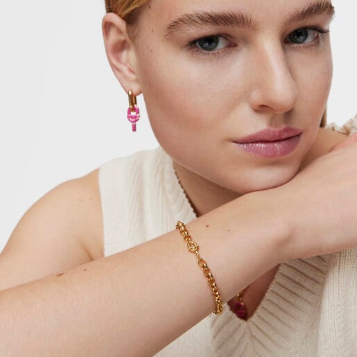 17.5 cm gold-plated Chain bracelet TOUS MANIFESTO