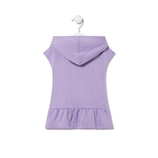 Vestido de bebé niña con capucha Classic lila