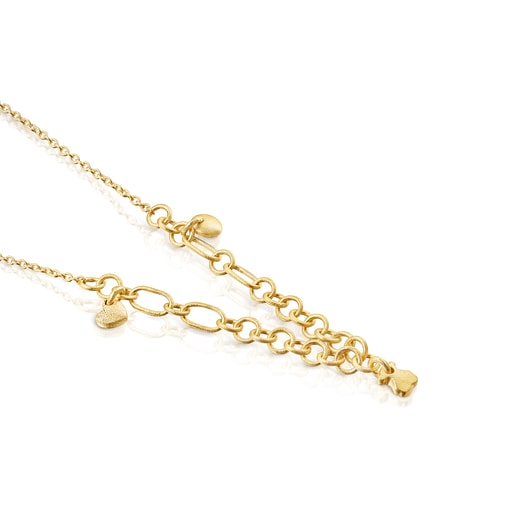 Silver vermeil Luah Necklace with sapphires and quartz | TOUS