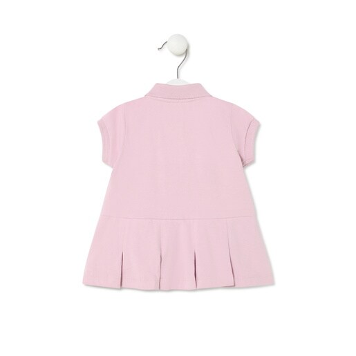 Polo-neck dress in Casual pink