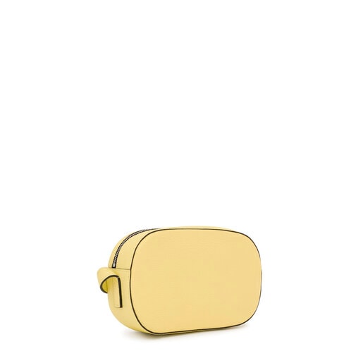 Żółta skórzana torebka przez ramię TOUS Logo Lynn