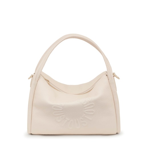 Beige leather City bag TOUS Miranda