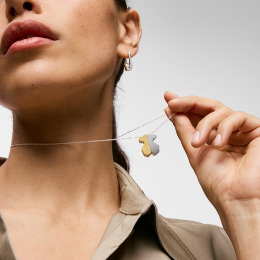 Collar bicolor y motivo oso 12 mm TOUS 1950