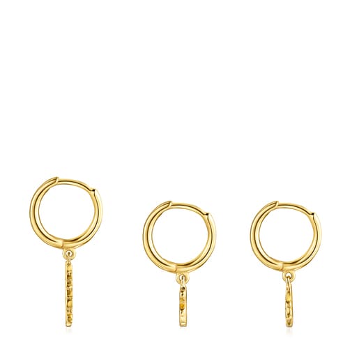 Silver Vermeil TOUS Good Vibes Hooped earring Set | TOUS