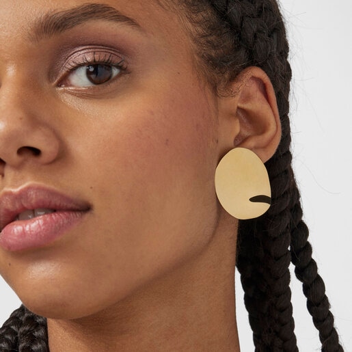 Silver Vermeil Nenufar petal Earrings