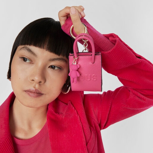 Llavero mini bolso fucsia TOUS La Rue