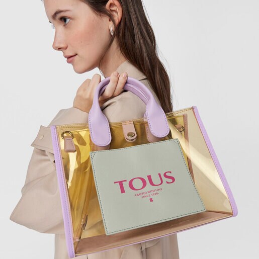 Shopping mediano Amaya Vinyl transparente multicolor