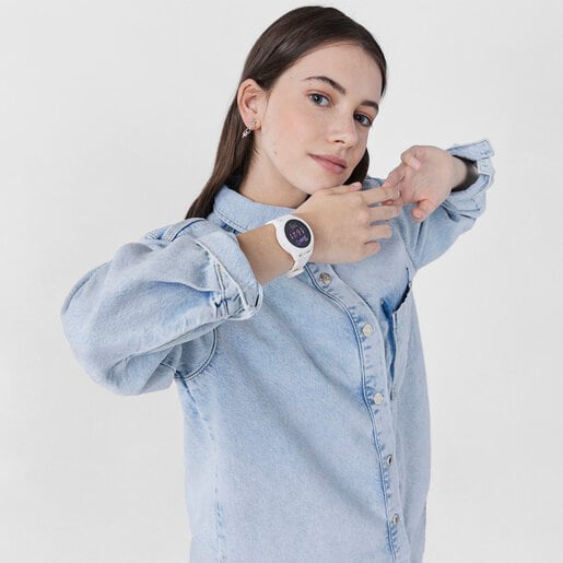 Smarteen Connect Watch with white silicone strap