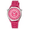 Steel Tender Time Watch with pink silicone strap