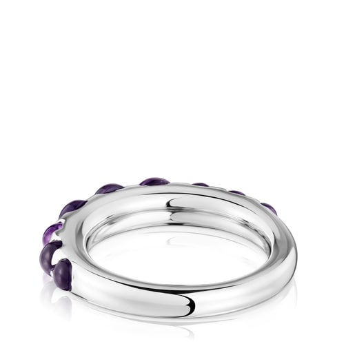 Small silver and amethyst Ring Sugar Party