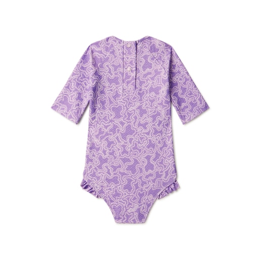 Girls swimsuit with long sleeves in MKaos lilac