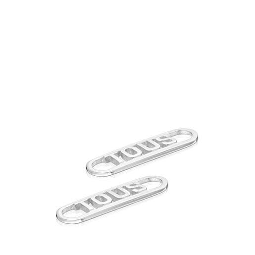 Set of two silver TOUS Steps Sneaker pins