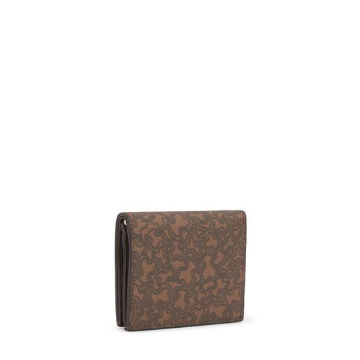 Cartera pequeña marrón Kaos Mini Lines