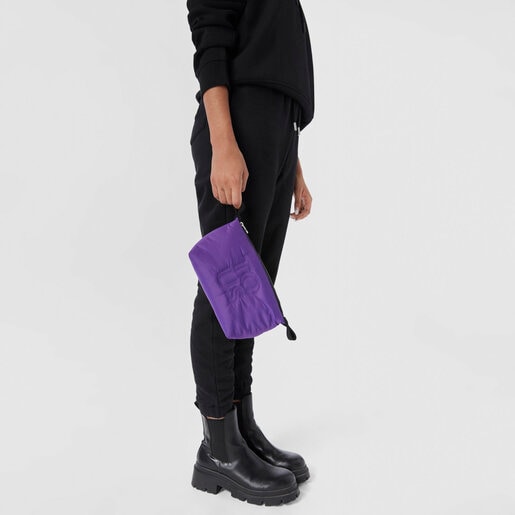 ライラックカラーのメイクポーチ TOUS Balloon Soft