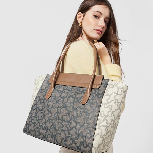 Бежевая сумка-тоут Kaos Legacy