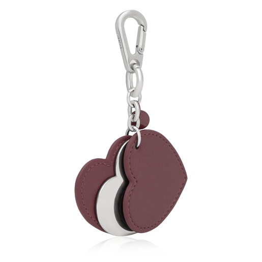 حلقة مفاتيح باللون العنابي من التشكيلة Triple Heart