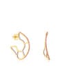Boucles d’oreilles anneaux en argent vermeil et rhodolites Gregal