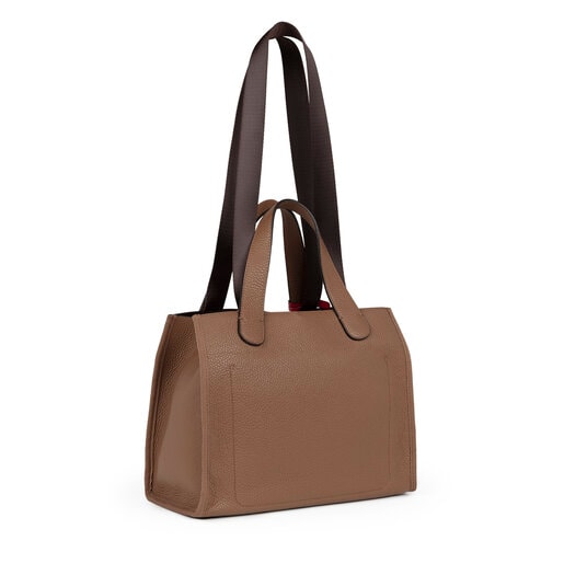 Средняя сумка-тоут Leissa из коричневой кожи