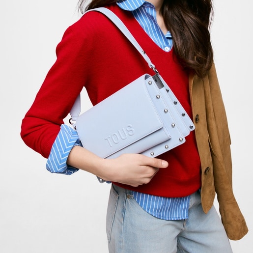 Medium blue Crossbody bag TOUS Audree Studs