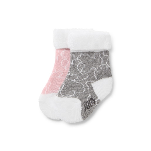 Pack of 2 pairs of baby socks in SSocks pink