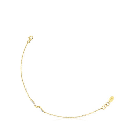 Gold TOUS St Tropez Bracelet with diamonds | TOUS