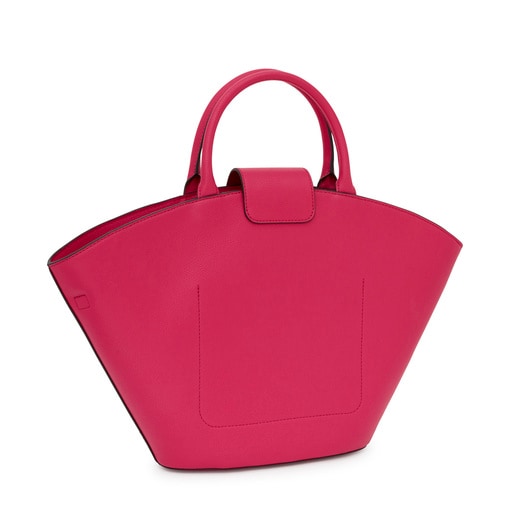 Μεγάλη τσάντα-καλάθι TOUS Lucia σε φούξια χρώμα