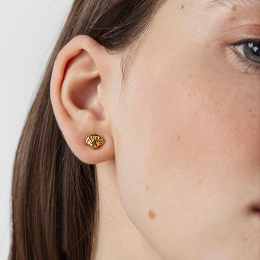 Золотые серьги Oceaan с ракушками