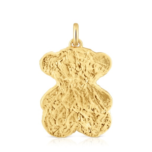 Dije grande con baño de oro 18 kt sobre plata oso bombón Sweet Dolls