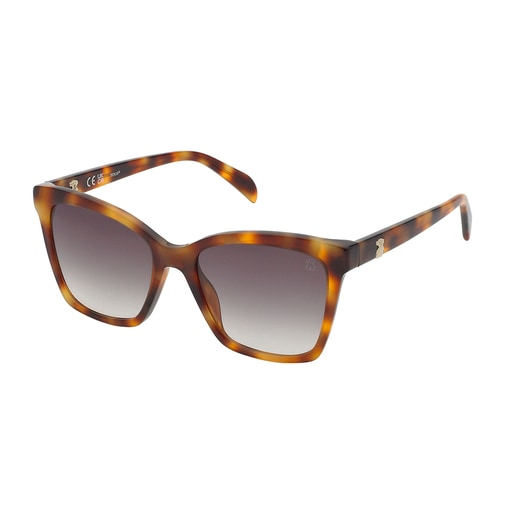 Okulary przeciwsłoneczne miś Square Bear w kolorze havana