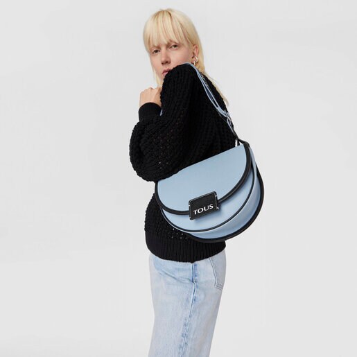 Bandolera mediana azul TOUS Halfmoon