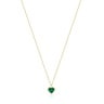 Collana corta in oro 14 kt e malachite XXS