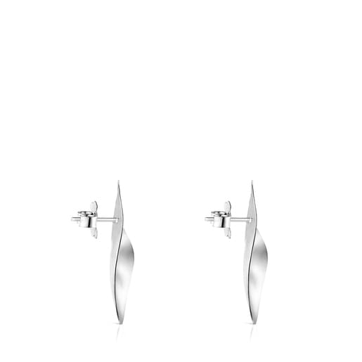 Small Silver Nenufar Earrings